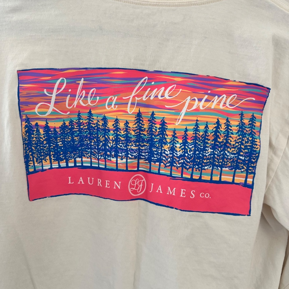 Lauren James Long Sleeve Graphic Tee SZ Small - Picture 3 of 6